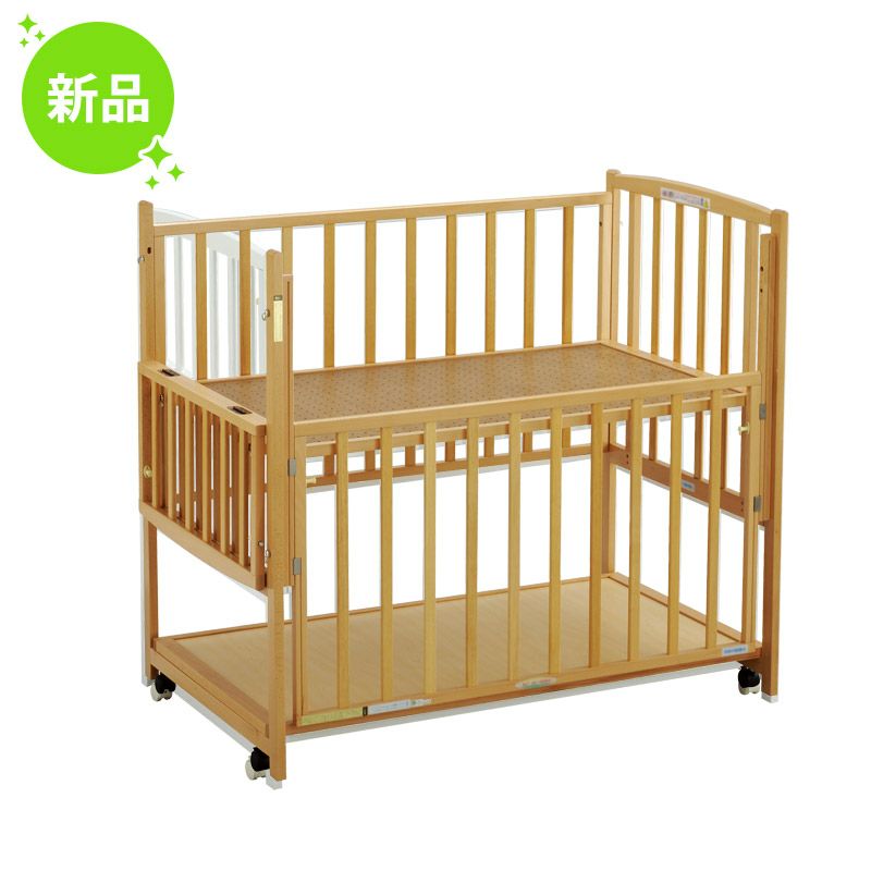 新品ベビーベッドレンタル-ツーオープン（ナチュラル）